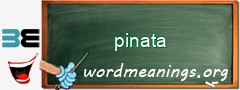 WordMeaning blackboard for pinata